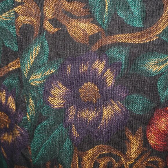 Vintage 90s Floral Shirt Midi Dress 4 - Picture 8 of 10
